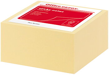 Notiskub Office 76x76mm gul