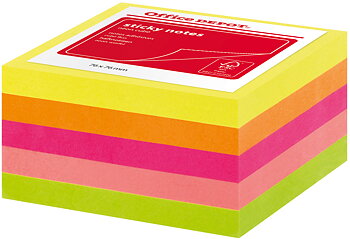Notiskub Office 76x76mm neon