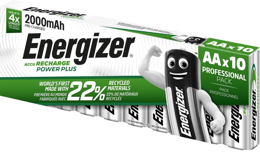 Energizer Laddningsbara Batterier AA 10-pack 2000mAH