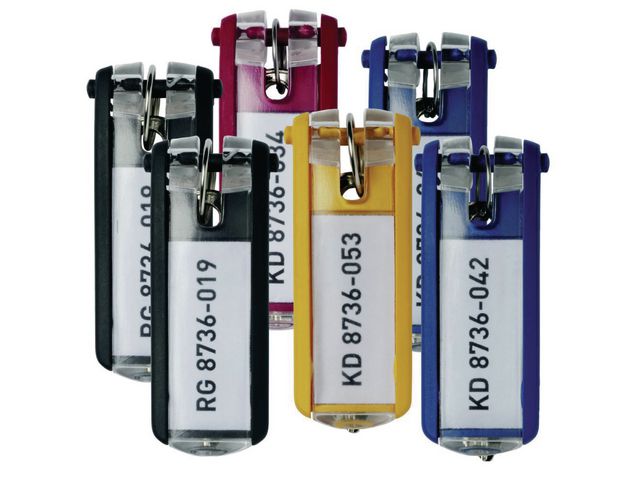 Nyckelbricka Key Clip 6-pack Mixade färger