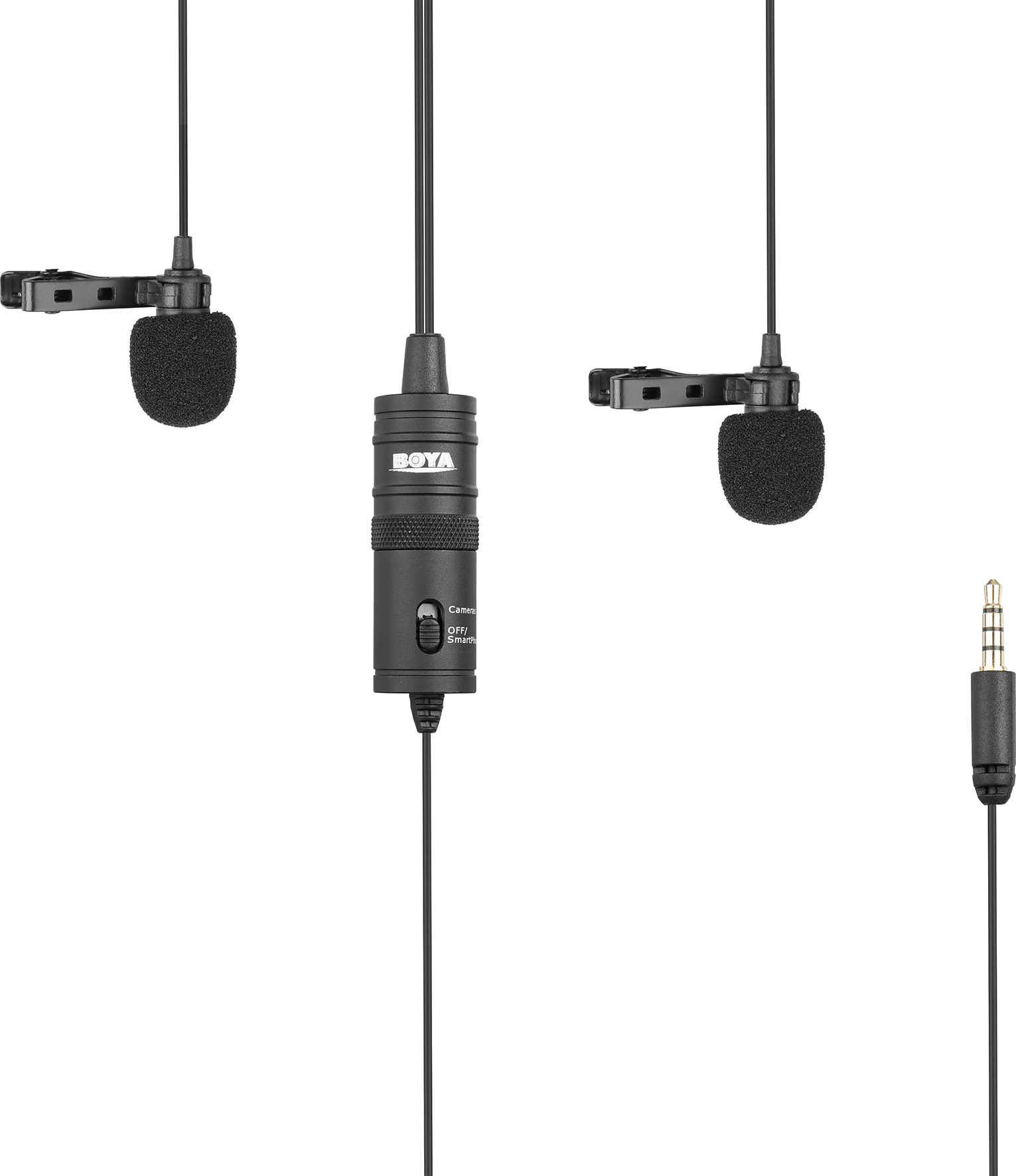 Mikrofon Lavalier x2 BY-M1DM 3.5 mm 4 m Boya Svart