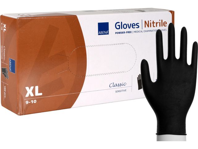 Nitrilhandske puderfri svart 100/fp - 6