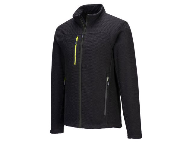 Fleecetröja text zip PW EV480 svart XL