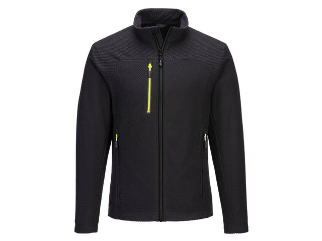 Fleecetröja text zip PW EV480 svart XL