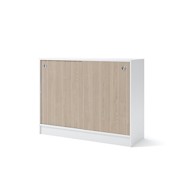Skåp 1200 x 415 x 925 mm Vit/Vit ask