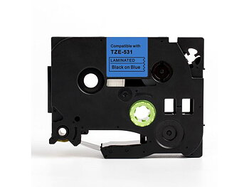 Tape 12mm TZe-531 svart på blå