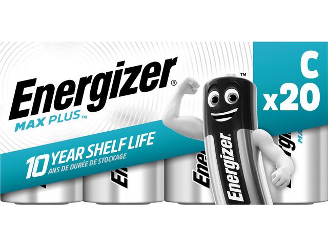 Batteri Max Plus Alkaliskt C LR14 Energizer 20-pack