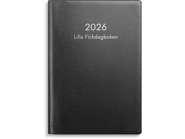 Lilla Fickdagboken 2026 plast svart