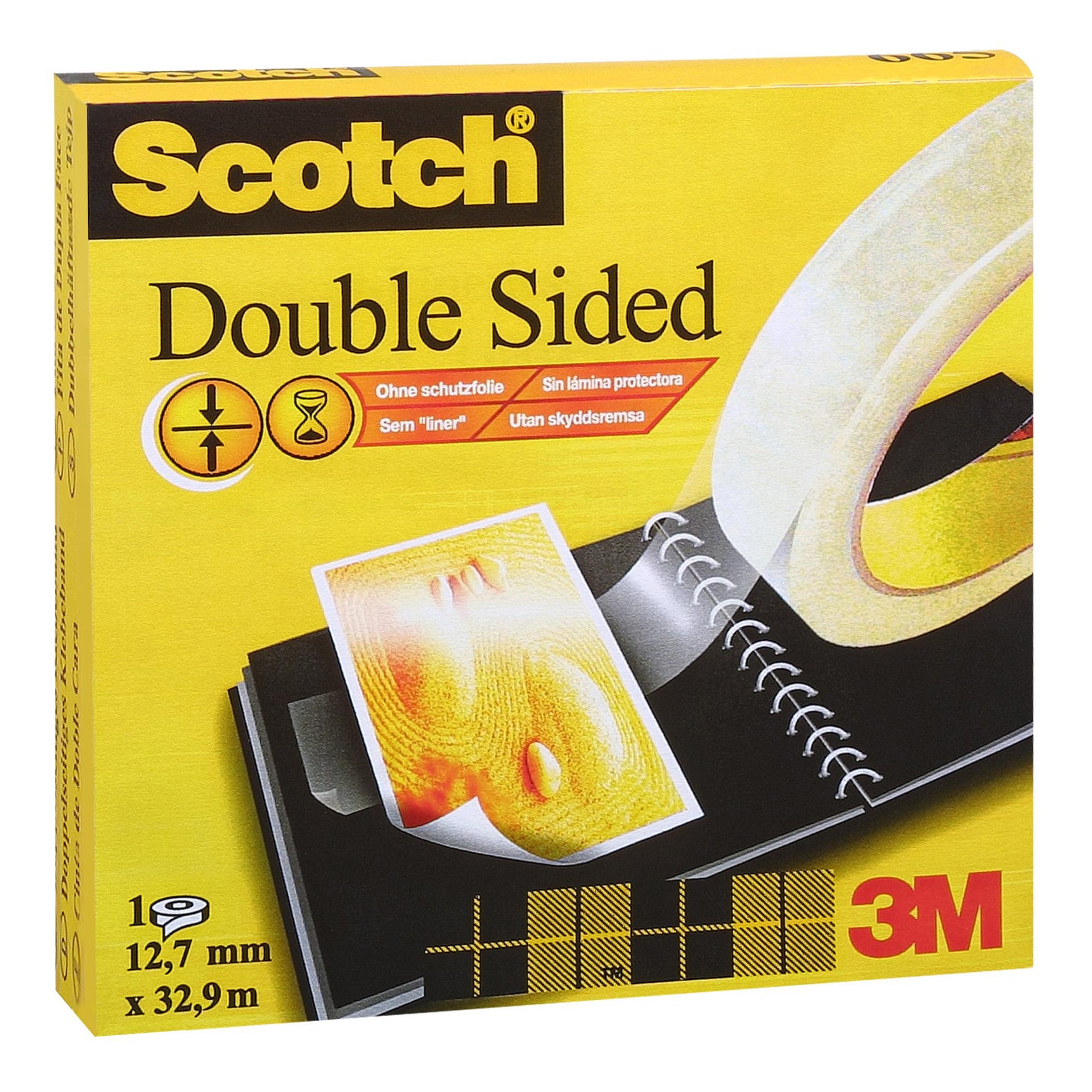Tejp 3M 665 dubbelh&auml;ftande 33 m x 12 mm