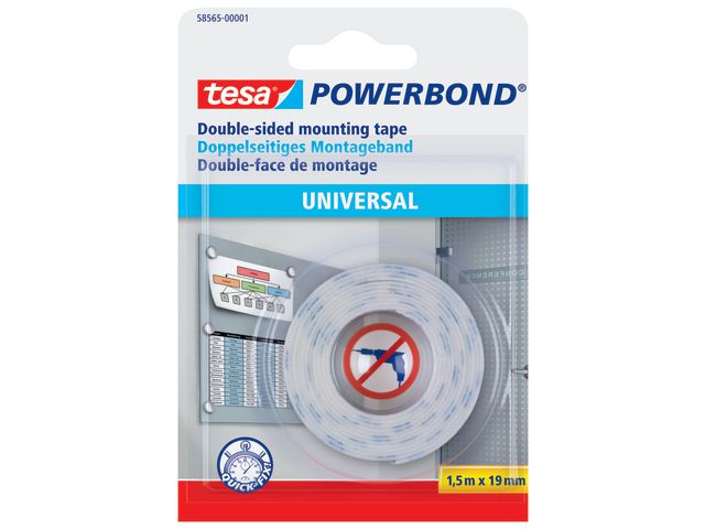 Dubbelh&auml;ftande TESA Powerbond 1,5mx19mm