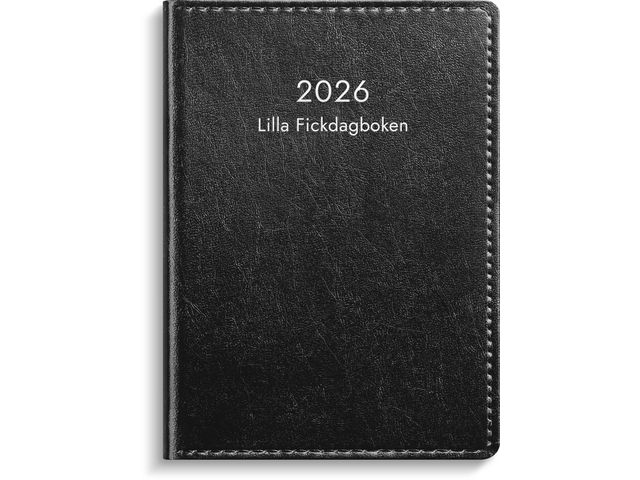 Lilla Fickdagboken 2026 konstläder svart