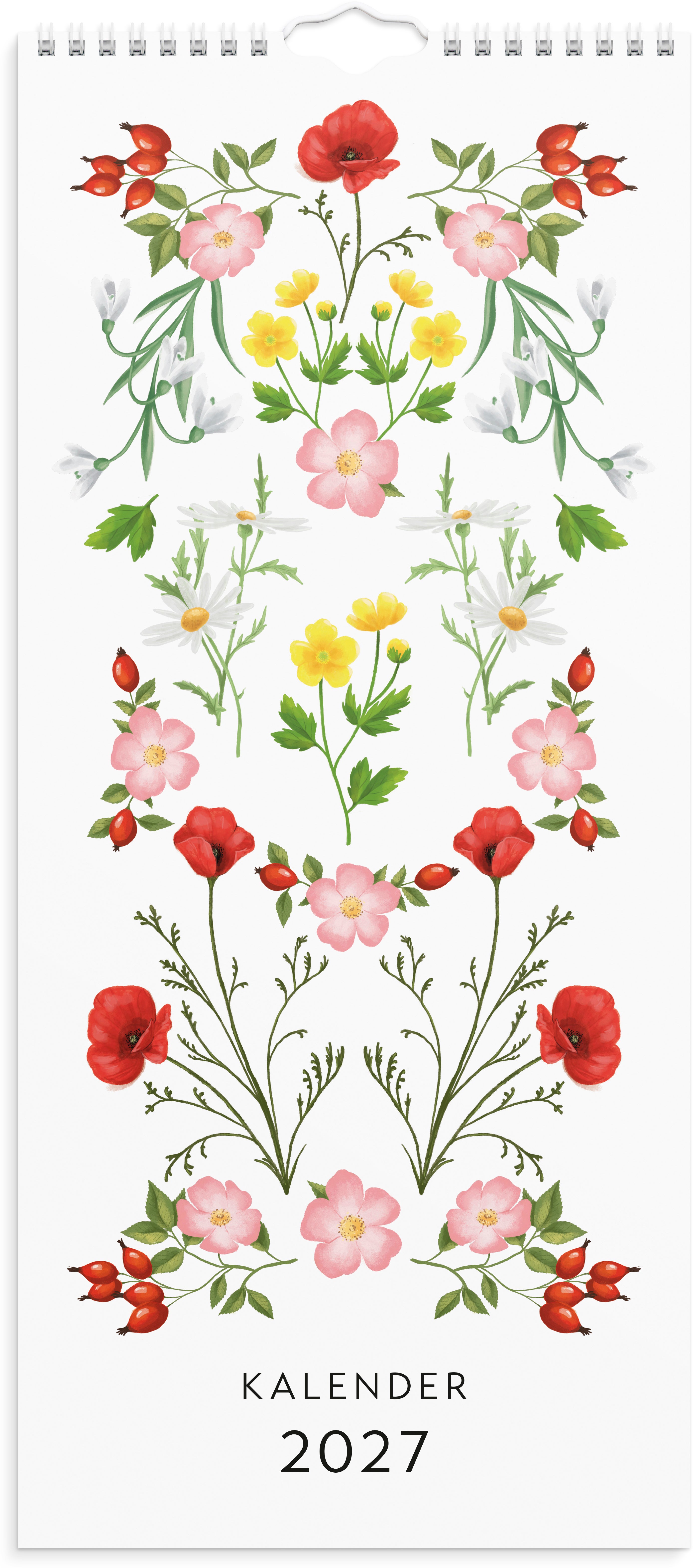 Väggkalender Lilla Blomsterkalendern 2027 Burde