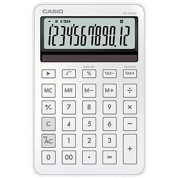 Bordsräknare Casio MS-200DQ vit