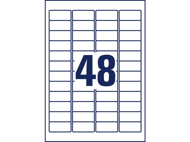 Etikett AVERY 45,7x21,2mm vit 960/fp