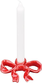 Ljusstake FESTIVE Rosett 12cm röd