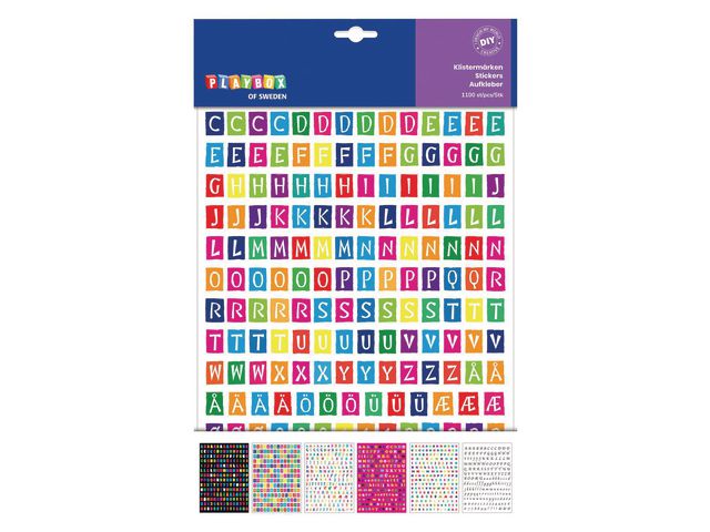 Stickers Bokst&auml;ver 1100/fp