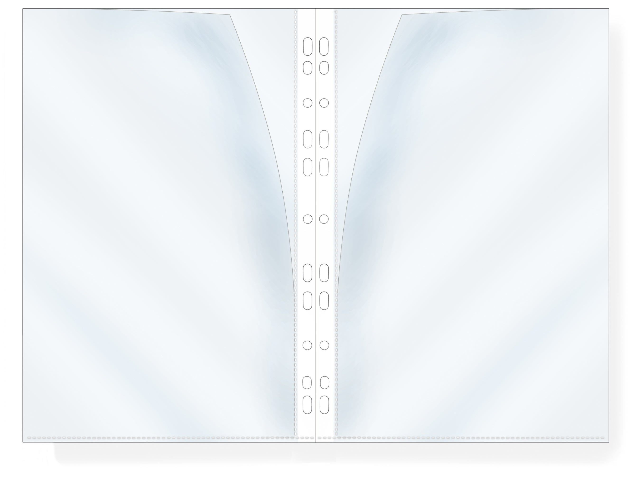 Plastficka dubbelvikt A4 transparent