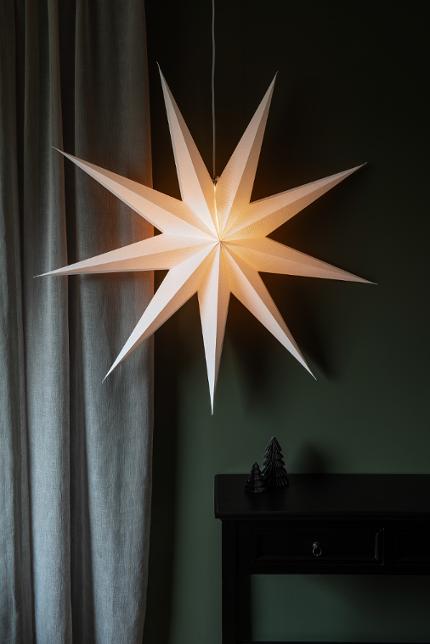 Pappersstjärna 7-uddig 78cm beige