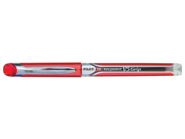 Bl&auml;ckkulpenna PILOT Hi-Tec V5 Grip r&ouml;d