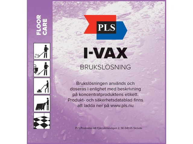 Etikett PLS Brukslösning I-Vax OP 100/rl