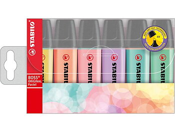 Överstrykningspenna BOSS pastell 6/fp