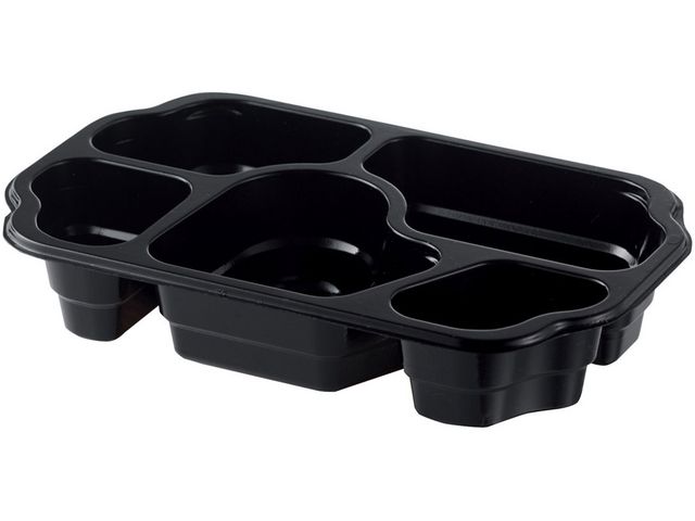 DUNIform 5-fack takeaway PP svart 240/fp