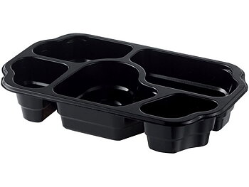 DUNIform 5-fack takeaway PP svart 240/fp
