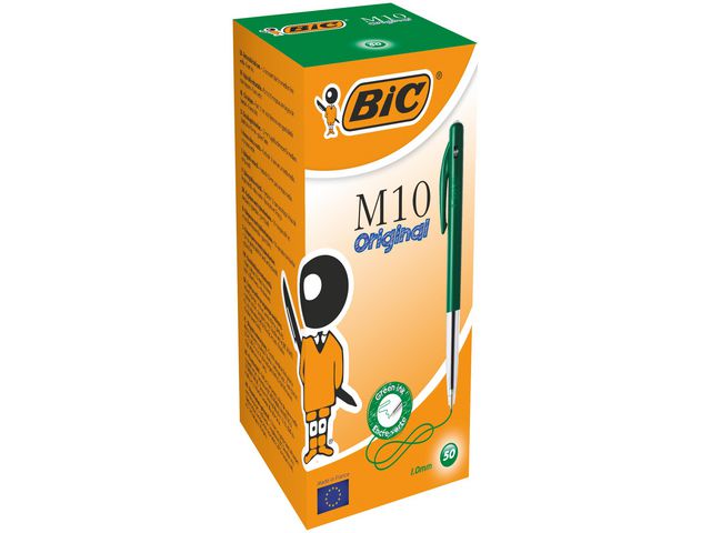 Kulpenna BIC Clic M10 1,0 grön