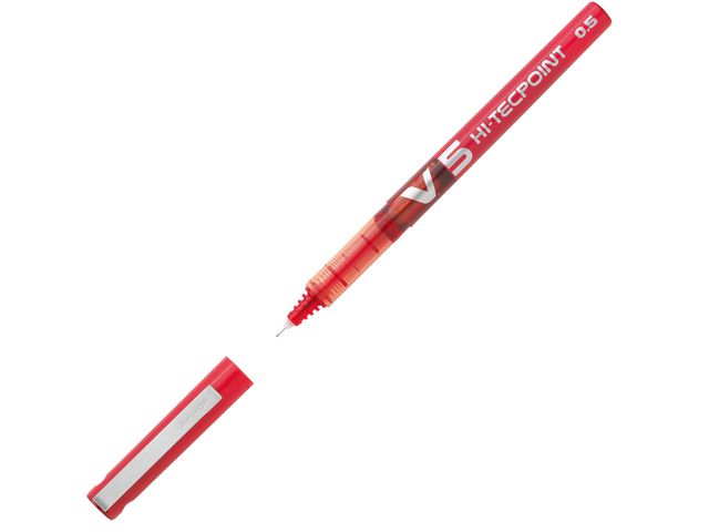 Bl&auml;ckkulpenna PILOT Hi-Tec V5 0,5 r&ouml;d