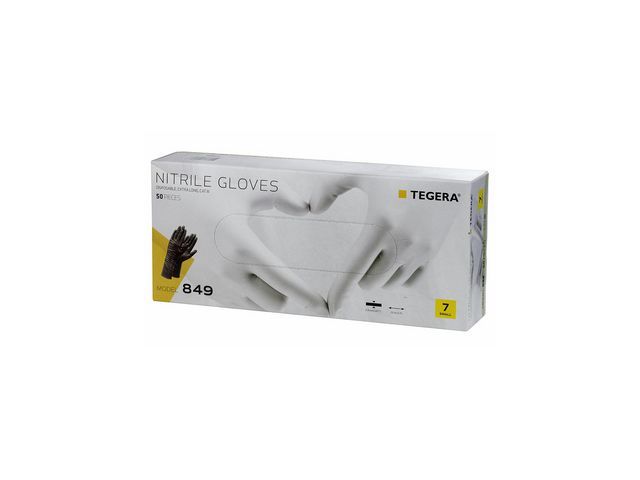 Nitrilhandske TEGERA 849 svart 50/fp