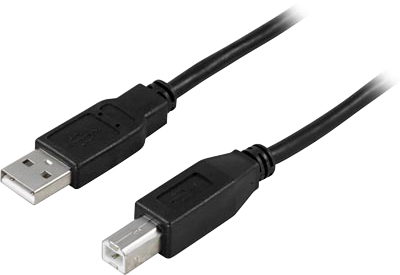 USB-2 kabel A-B svart 5,0 Meter