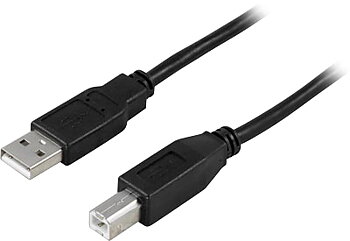 USB-2 kabel A-B svart 5,0m
