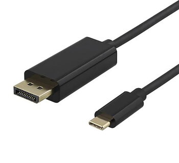 Kabel USB-C to DP, 1m, sv