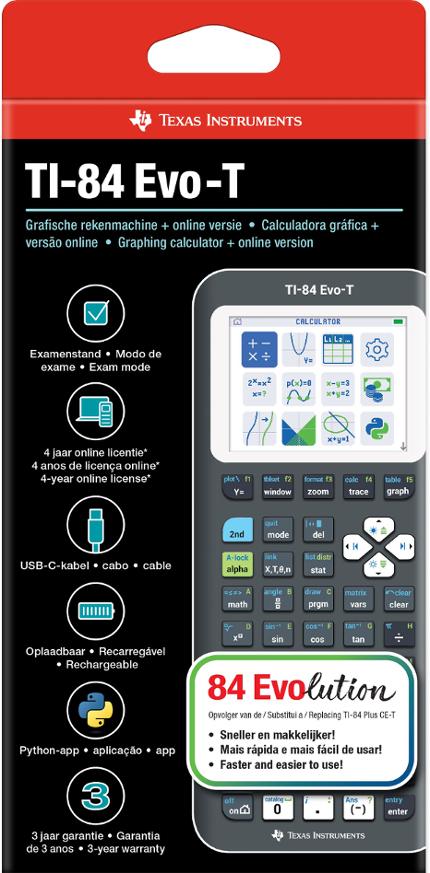 Teknisk räknare TEXAS TI-84 Plus CE-T