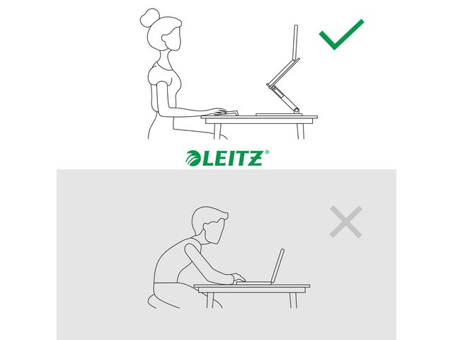 Laptopstativ Ergo vinklar vit