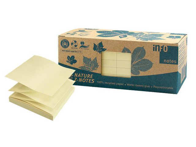 Notes Z-NOTES 75X75mm pastell 12/fp - Officestore.se
