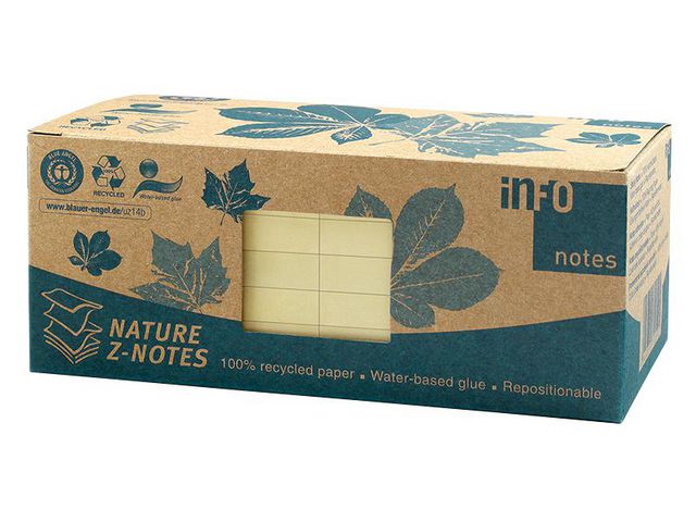 Notes Z-NOTES 75X75mm pastell 12/fp - Officestore.se