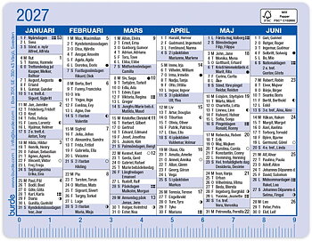 Kalenderkort 2027 Burde