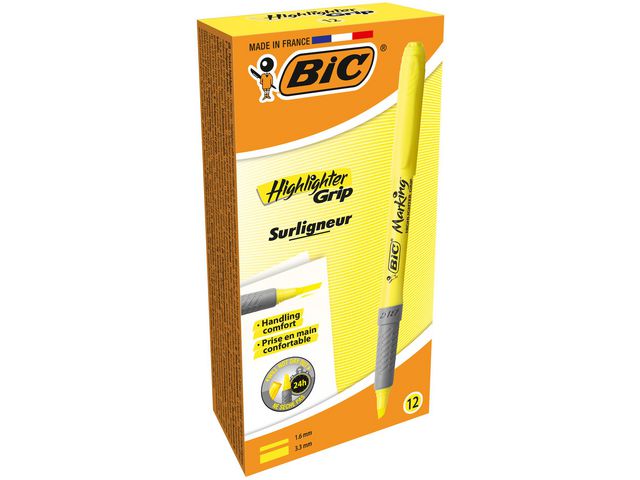 Överstrykningspenna BIC Grip Gul
