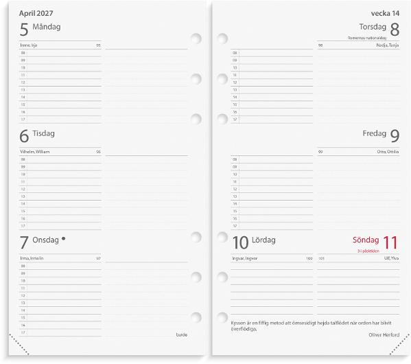 Systemkalender Regent 2027 konstläder Burde