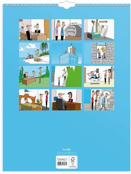 Väggkalender 2027 Kontorshumor Burde