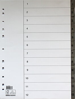 Register flikförstärkt A4 1-12