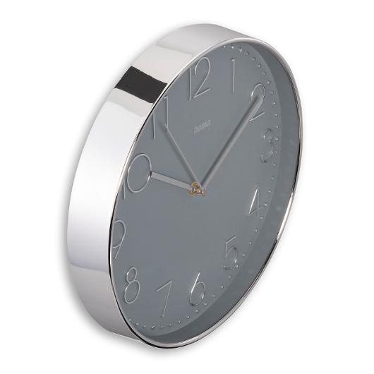 Väggur HAMA Corsica 30cm silver