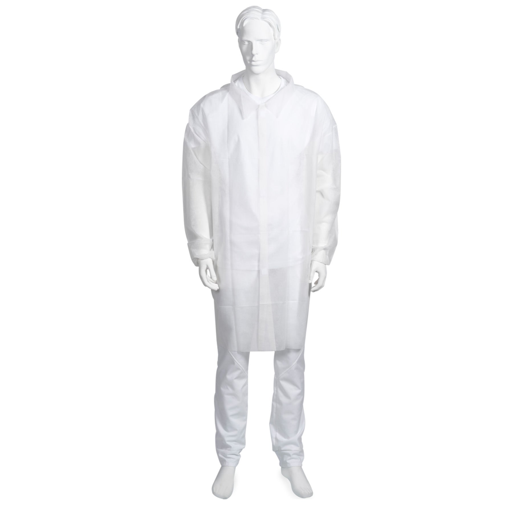 Besöksrock Nonwoven L/XL 10-pack vit Abena