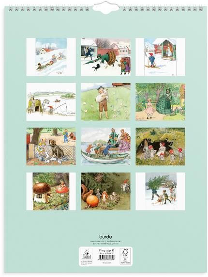 Väggkalender Elsa Beskow 2027 Burde