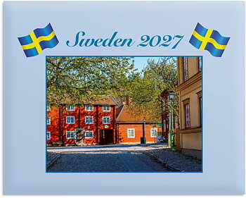 Väggkalender Sweden 2027 med kuvert Burde