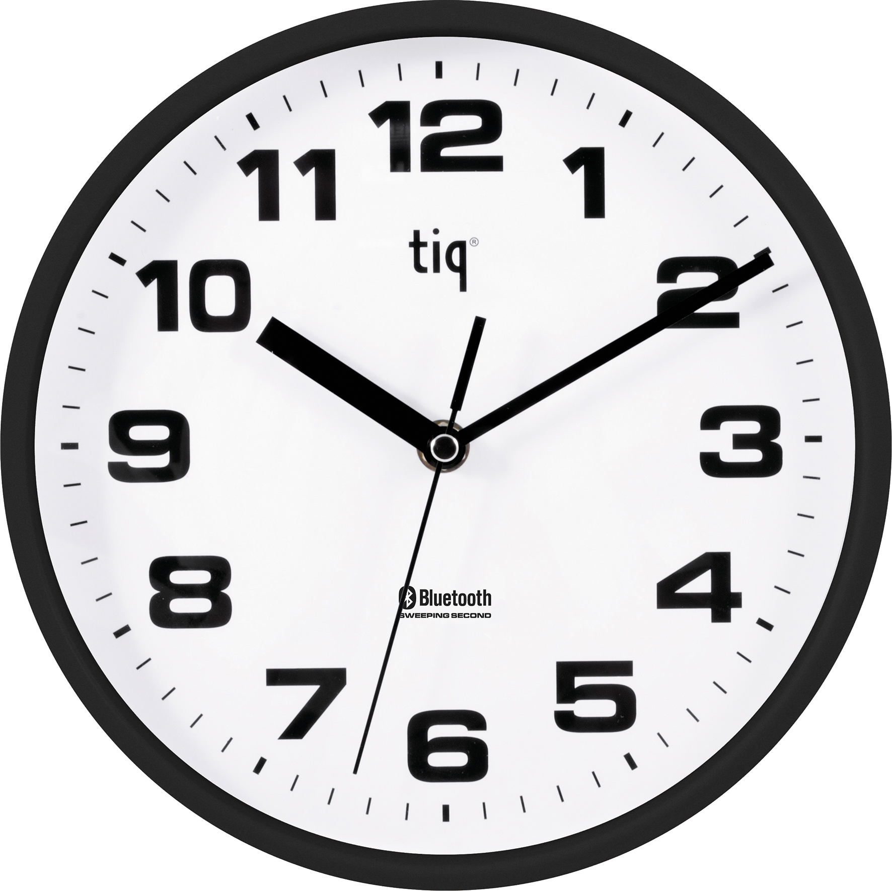 Väggklocka Bluetooth Ø230 mm svart