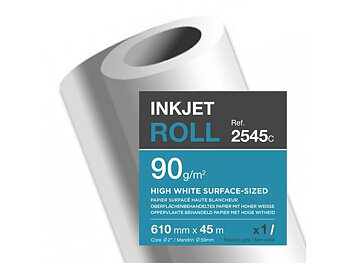 Inkjetpapper CLF 610mmx45m 90g