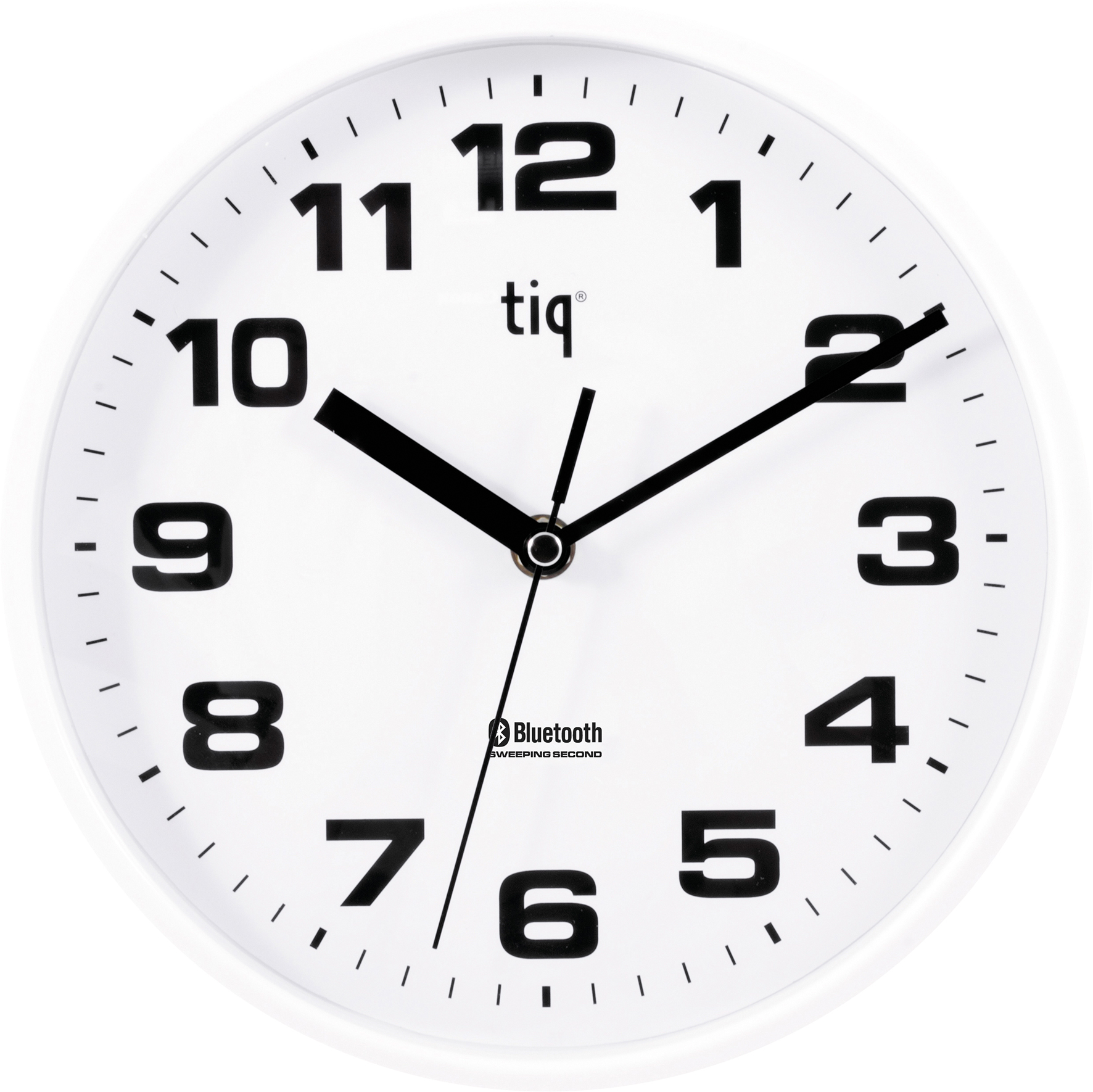 Väggklocka Bluetooth Ø230 mm vit
