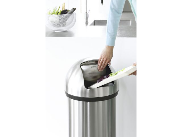 Papperskorg BRABANTIA Push 60L stål